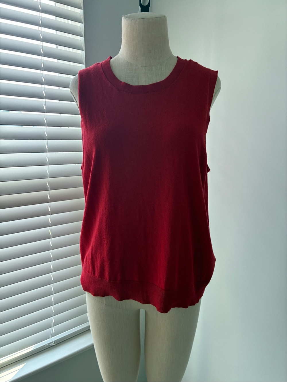 NWT J. Crew Women's Cotton Sleeveless Classic Red Sweater Shell